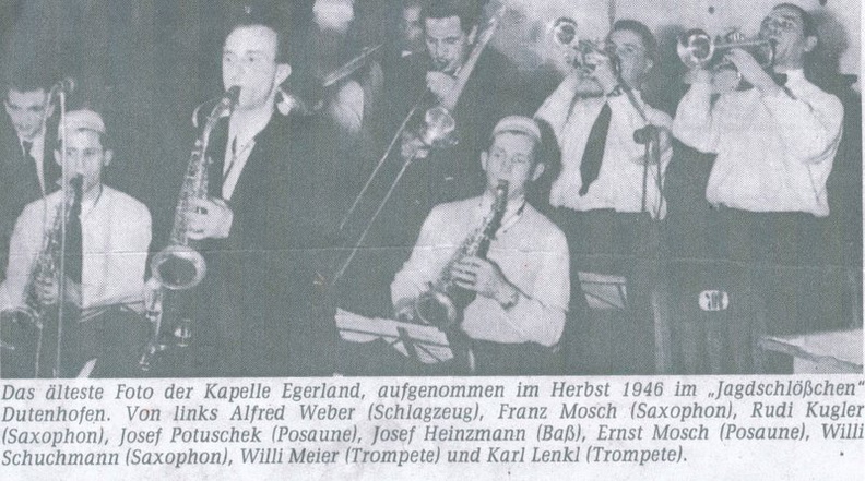 Kapelle Egerland 1946