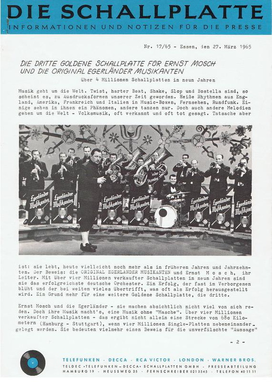 Mosch Presseinformation 1965 Seite 1
