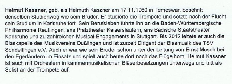 Kassner Helmut Kurzbiographie