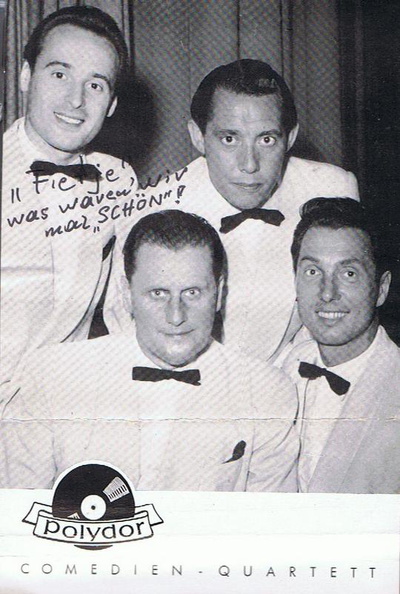 Comedian Quartett Autogrammkarte