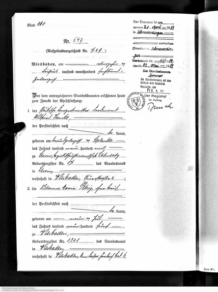 Hanke Wilfried 1901 1989 Heiratsurkunde Seite 1.jpg
