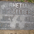 Hesselberg Rhetia 1880 1964 Grabstein