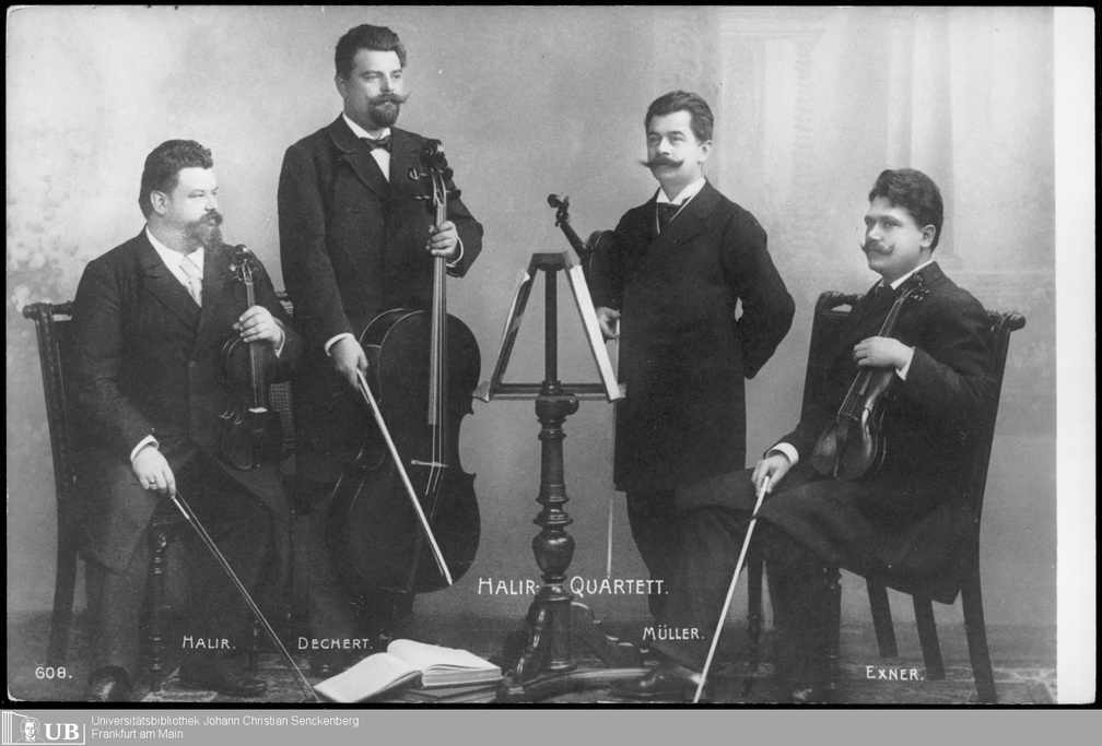 Halir Quartett mit Hugo Dechert Quelle UB Frankfurt