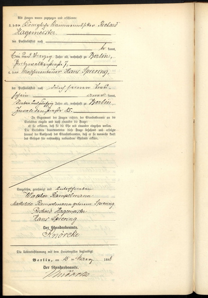 Rampelmann Walther Heiratsurkunde 1888 Seite 2