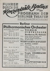 Berliner Philharmoniker Programmzettel 1950 1951