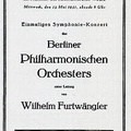 Berliner Philharmonikes Orchester Programmheft 1931