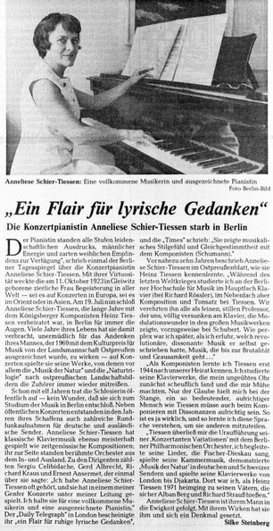 Schier Tiessen 1923 1984 Nachruf mit Foto