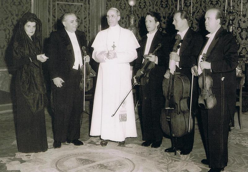Schad Otto Strub Quartett 21.02.1952 Strub Quartett Pius XII.jpg