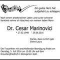 Marinovici Cesar Todesanzeige 2016