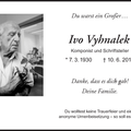 Vyhnalek Ivo 1930 2017 Todesanzeige