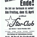 Star Club Plakat Die Not hat ein Ende