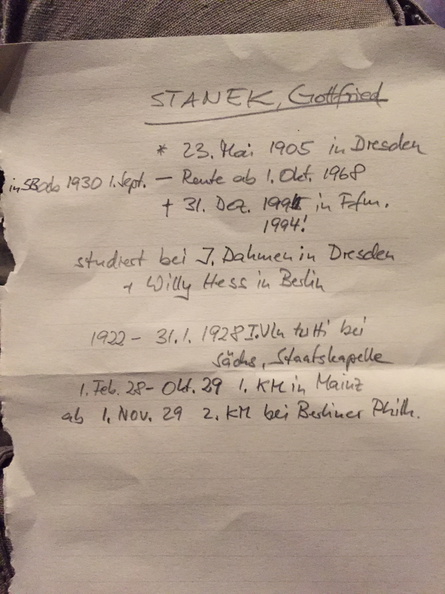 Stanek Gottfried 1905 1994 biographische Notizen