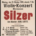 Silzer Hermann Violinkonzert Plakat
