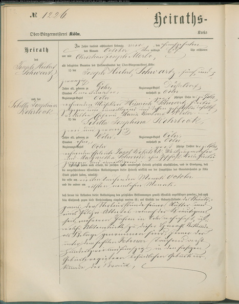 Schwartz Jospeh Hubert 1848 1933 Heiratsurkunde.jpg