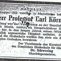 Koerner Carl 1866 1953 Todesanzeige