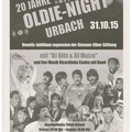 Plakat Oldie Night 2015 schwarz weiss