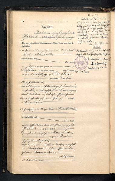 Abendroth Martin Heiratsurkunde 16.06.1920 Seite 1.jpg