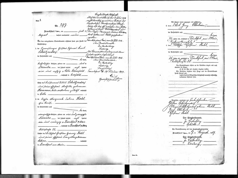 Schuetzendorf Gustav 1884 1937 Heiratsurkunde 1909.jpg