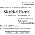 Haertel Siegfried 1926 2014 Todesanzeige