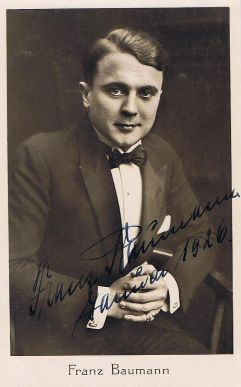 Baumann Franz 1890 1965 Autogrammkarte 1926