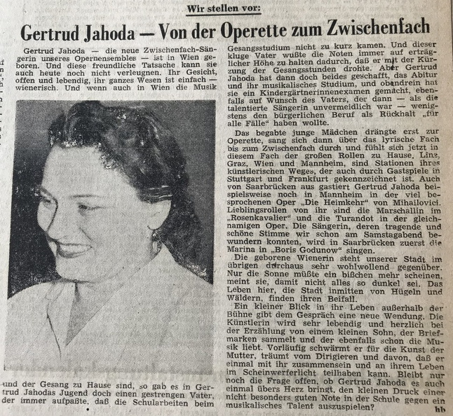 Jahoda Gertrud Zeitungsbericht 17.09.1957