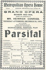 Metropolitan Opera Plakat 1903 mit Robert Bass
