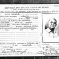 Carmassi Bruno 1894 1971 Einreiseurkunde Brasilien