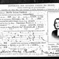 Fanelli Maria Luisa 1903 1980 Einwanderungskarte Brasilien