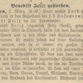 Felix Benedikt 1860 1912 Nachruf Grazer Volksblatt 02.03.1912