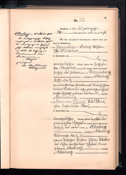 Hagen Otfried 1867 1923 Heiratsurkunde 1898 Seite 1.jpg