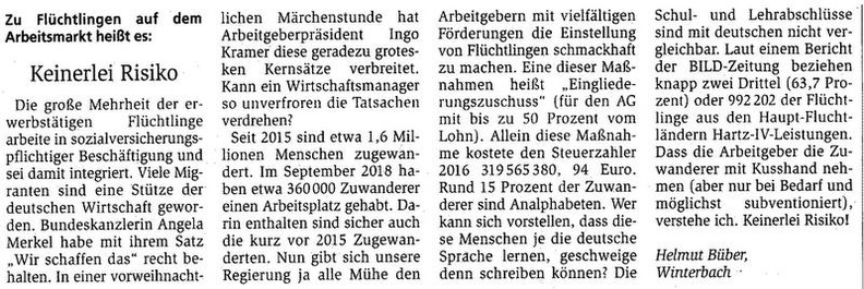 Leserbrief Maerchenonkel Ingo Kramer Wiesbadener Zeitung 02.02.2019