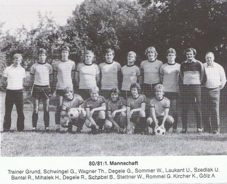 FCTV Urbach 1. Mannschaft 1980 1981