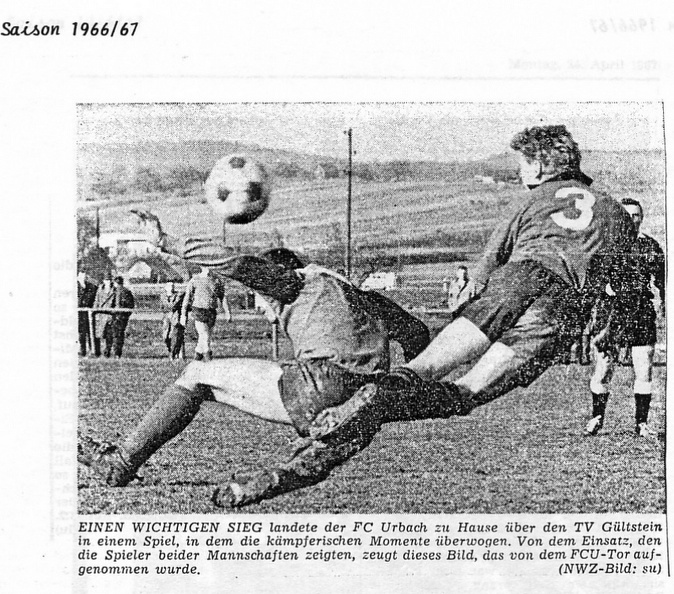 FCTV Urbach TV Gueltstein Saison 1966-67 Foto