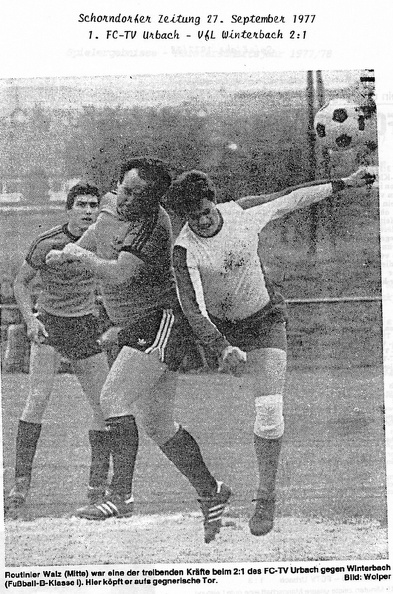 FCTV Urbach VfL Winterbach Saison 1977-078