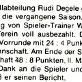 FCTV Urbach Bericht Hauptversammlung 1978 Meistersaison 1977 1978