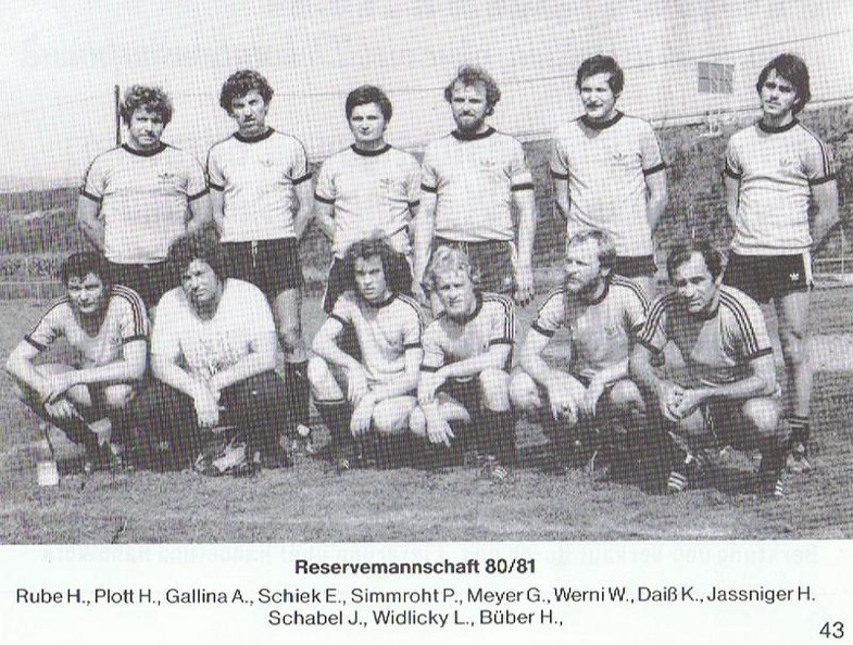 FCTV Urbach Reservemannschaft 1980 81