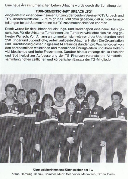 Chronik der Abteilung Turnen Festzeitschrfit 1981 Seite 2