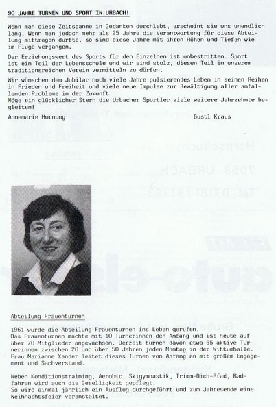 Turnen in Urbach 90 Jqhre Jubilaeum Annemarie Hornung Gustl Kraus.jpg