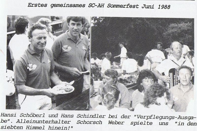 SC Urbach AH 1. gemeinsames Sommerfeist 1988