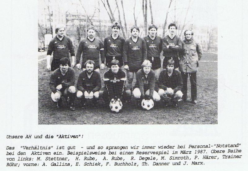 Reservemannschaft 1987