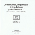 Wir Schulthaiss, Burgermaister, Gericht, Rath und gantze Gemeindt