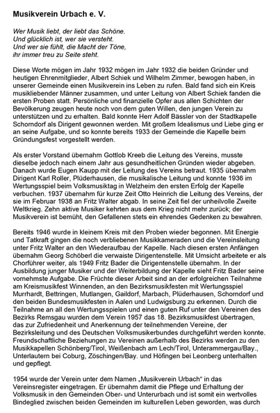 Musikverein Urbach e. V. Seite 1