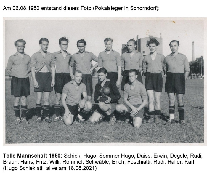 FCTV Urbach 1. Mannschaft 1950