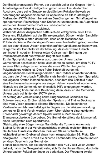 FCTV feiert Pokalmesiterschaft Mitteilungsblatt Seite 2