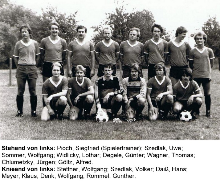 FCTV Urbach Saison 1981 82 Mannschaftsfoto