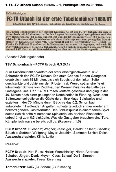 FCTV Urbach Saison 1986_87 1. Punktspiel TSV Schornbach FCTV Urbach 24.08.1986 Original.jpg