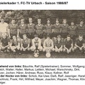 FCTV Urbach Saison 1986 87 Spielerkader Zeitungsfoto Foto mit Namen