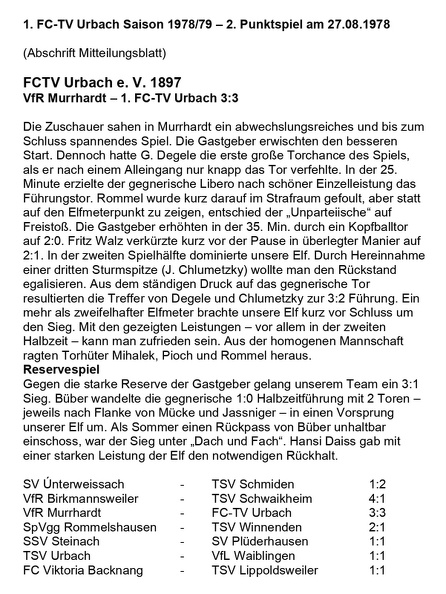 FCTV Urbach Saison 1978_79 2. Spieltag VfR Murrhardt FC-TV Urbach 27.08.1978.jpg