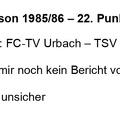 FCTV Urbach Saison 1985 86 FCTV Urbach TSV Rudersberg 22. Spieltag am 12.04.1986