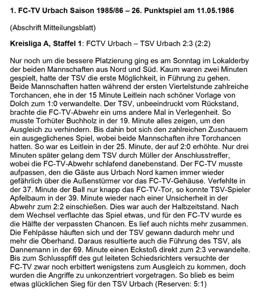 FCTV Urbach Saison 1985_86 FCTV Urbach TSV Urbach 26. Spieltag am 11.05.1986 ungeschnitten-001.jpg